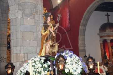 Misa y procesión de San Juan Bautista por el casco antiguo de Telde (Foto TA)